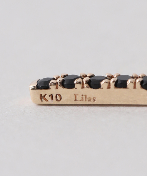 Lilas ネックレス オニキスTバー50cmネックレス K10 レディース