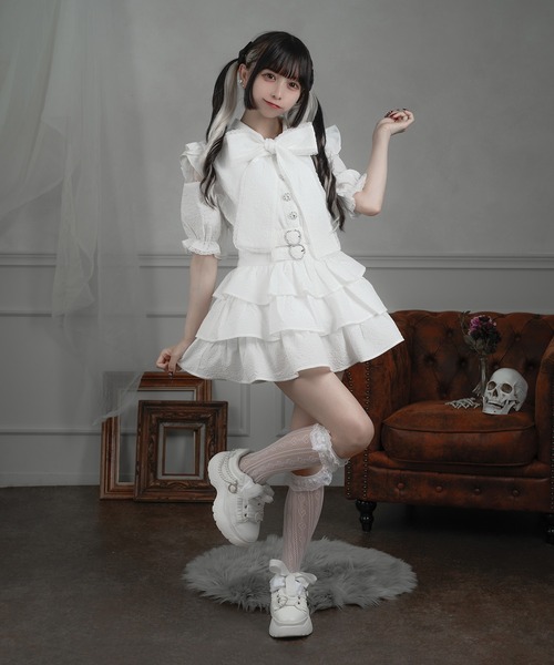 Pal elfy ワンピース 膨れジャガードティアードワンピース