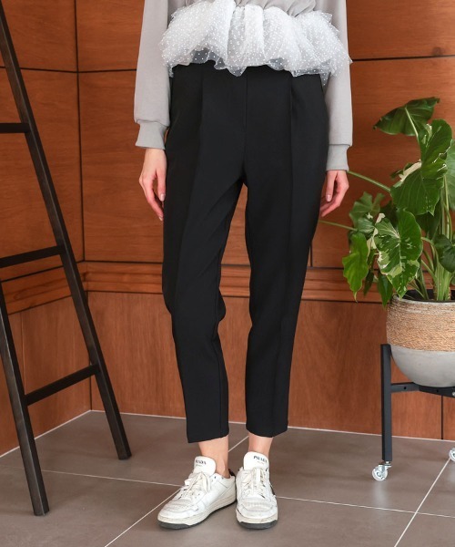 DONOBAN（ドノバン） スラックス パンツ フロッキードットパンツ