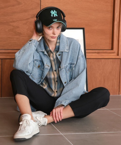 DONOBAN（ドノバン） スラックス パンツ フロッキードットパンツ