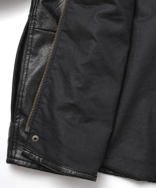 Noen（ノエン） ブルゾン アウター ショートフェイクレザージャケット