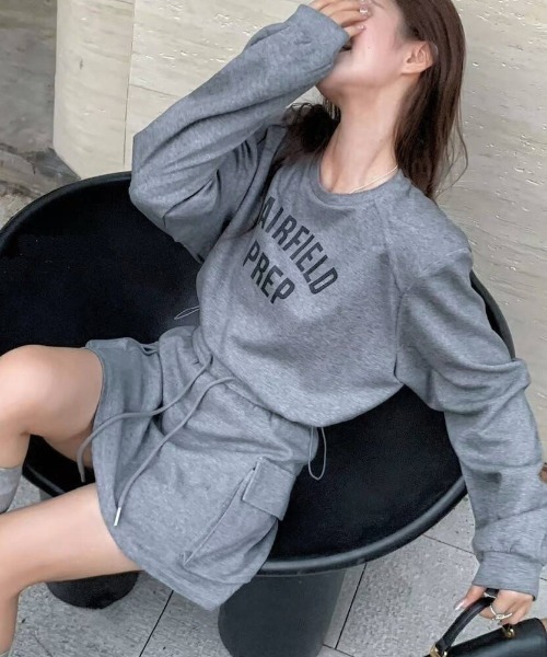 セットアップ ラメ素材 コンパクト丈スウェット＋ミニスカートセットアップ レディース | LACーVERT | 11