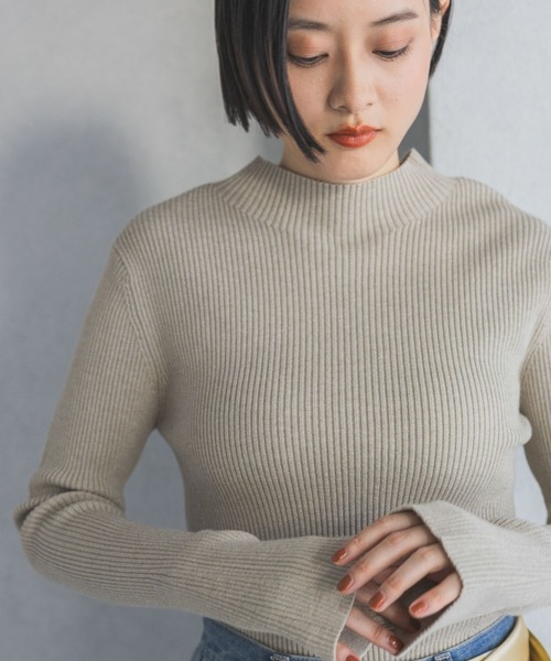 ラメタートルニット人気‼️完売‼️アルページュストーリー セール】アンゴラ×FOX混ノースリラメタートルネックニット