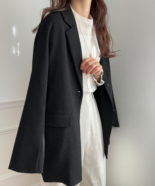 LAUIR ジャケット テーラードジャケット サマーツイードジャケット「高