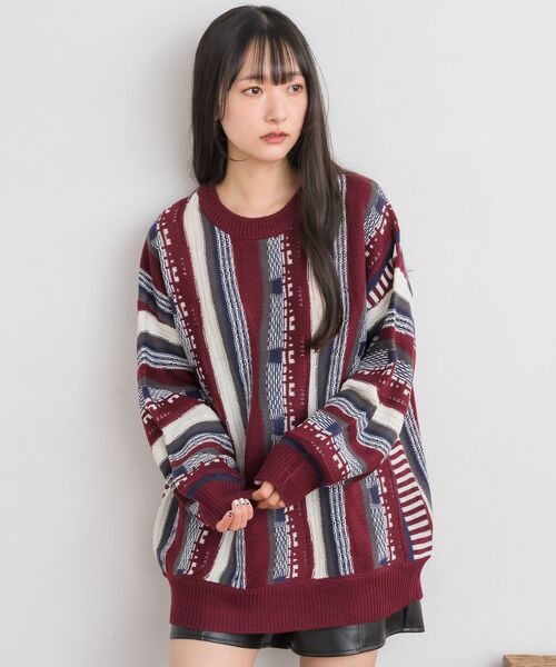 K651◯ COOGI クージー 春ニット コットンニット ブルー Ｌ K651◯ COOGI クージー 春ニット コットンニット ブルー L