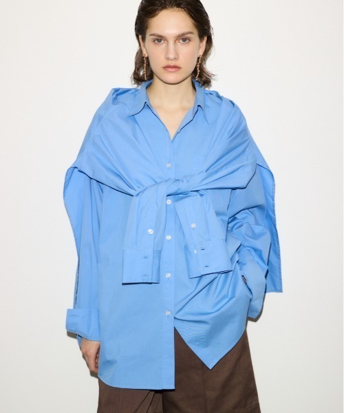 ブラウス シャツ THROW DESIGN LOOSE SH デザイン ルーズ シャツ レディース