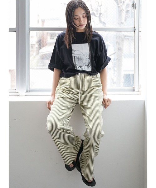 MoNiLE モニーレ　ストライプ　イージーパンツ　新品タグ付き mili an deni パンツ ストライプイージーパンツ レディース