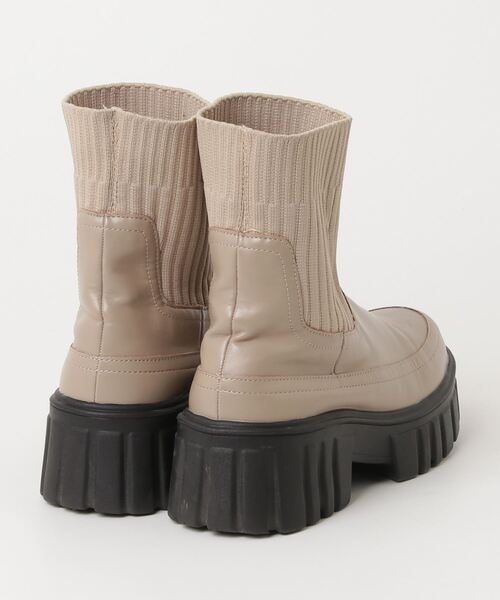 「minia」 ショートブーツ M ベージュ レディース_画像2