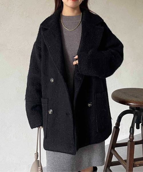 Thevon（ゼヴォン） ピーコート FREE ブラック レディース : ZOZOTOWN