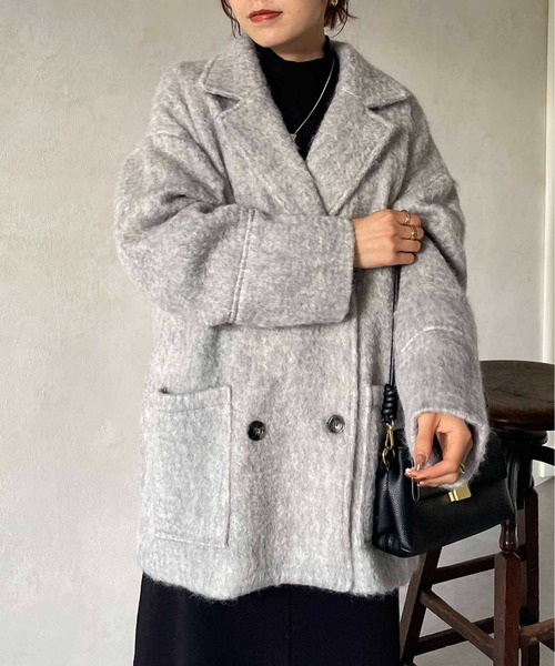 「Thevon」 ピーコート FREE ブラック レディース_画像9