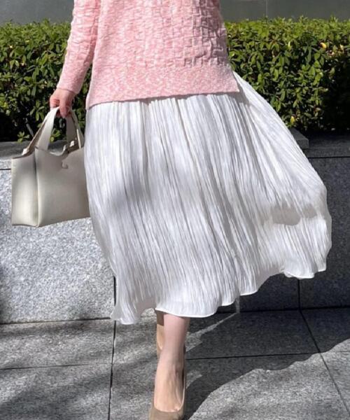 クード シャンス（COUP DE CHANCE）/【洗える／日本製／ウエストゴム】ランダムプリーツスカート COUP DE CHANCE（クードシャンス） スカート 「洗える／日本製