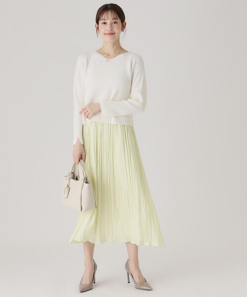 クード シャンス（COUP DE CHANCE）/【洗える／日本製／ウエストゴム】ランダムプリーツスカート COUP DE CHANCE（クードシャンス） スカート 「洗える／日本製