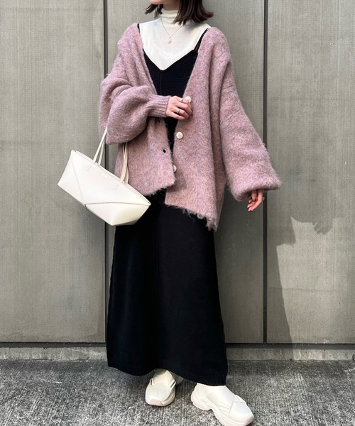 hinari（ヒナリ） ニットカーディガン FREE ブラウン レディース