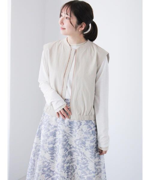ベスト ジレ MA-1ショートベスト「2025spring catalog item」 レディース Te chichi TERRASSE ベスト ジレ MA-1ショートベスト