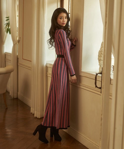 「emiriawiz」 ニットワンピース MEDIUM ピンク レディース_画像2