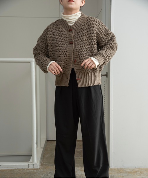 lawgy ニットカーディガン lawgy（ラウジー） ニットカーディガン FREE アイボリー レディース