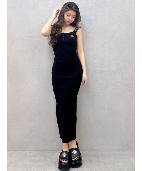 【新品未使用】GYDA キャミワンピ GYDA ワンピース フロントボタンSymmetryGYDAキャミロング