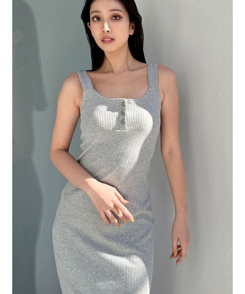 【新品未使用】GYDA キャミワンピ GYDA ワンピース フロントボタンSymmetryGYDAキャミロング