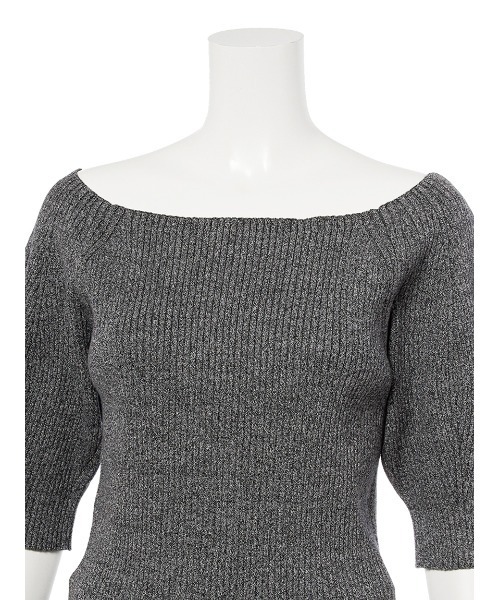 「Mila Owen」 半袖ニット ONE SIZE ブラック レディース Mila Owen 「Mila Owen」 半袖ニット 1 ブラック レディース
