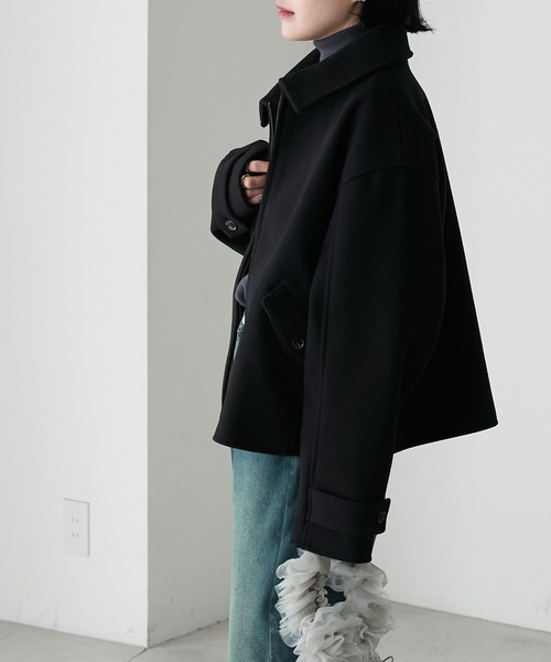 「forksy.」 ジップアップブルゾン FREE チャコールグレー レディース_画像7