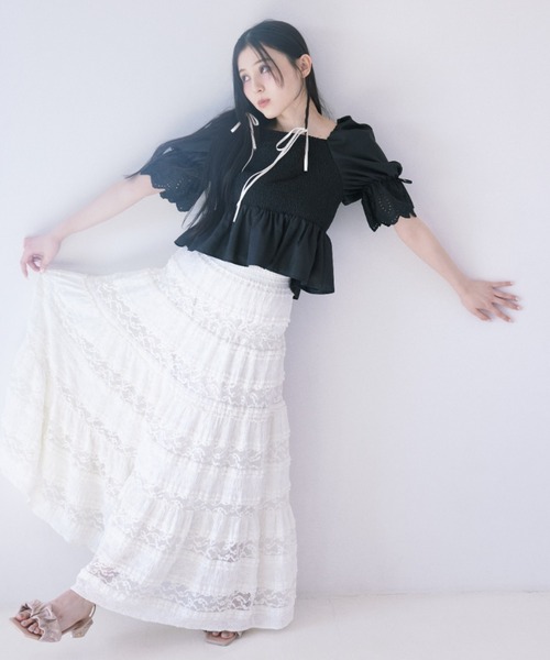 すぐ届く 可愛い【JILL by JILL】ティアード レース スカート JILL by STUART スカート ティアードレーススカート : ZOZOTOWN