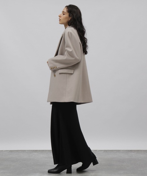 「LAKOLE」 チェスターコート MEDIUM ライトベージュ レディース_画像2