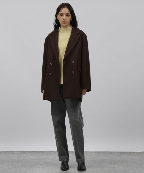 「LAKOLE」 チェスターコート MEDIUM ライトベージュ レディース_画像3