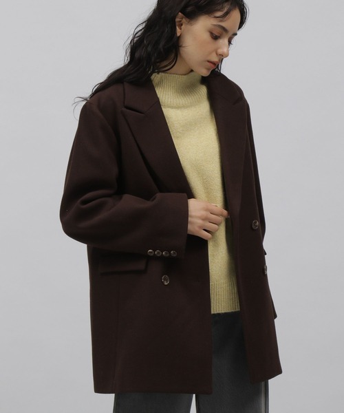 「LAKOLE」 チェスターコート MEDIUM ライトベージュ レディース_画像6