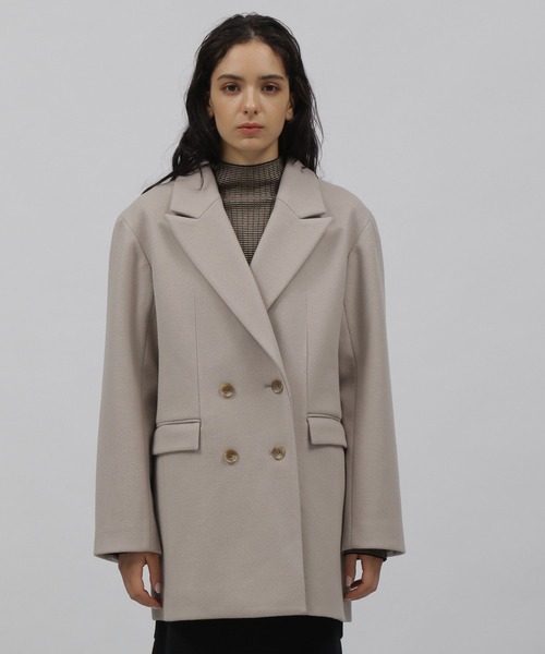 「LAKOLE」 チェスターコート MEDIUM ライトベージュ レディース_画像7