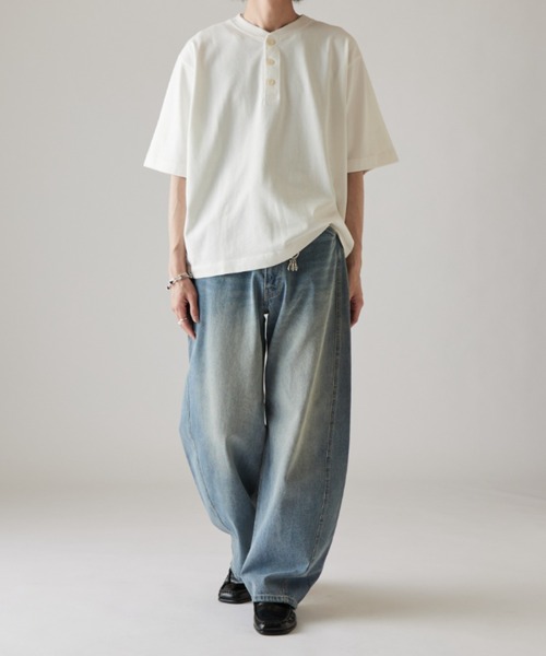 Lui's（ルイス） ワイドパンツ ジーンズ カーブデニム メンズ