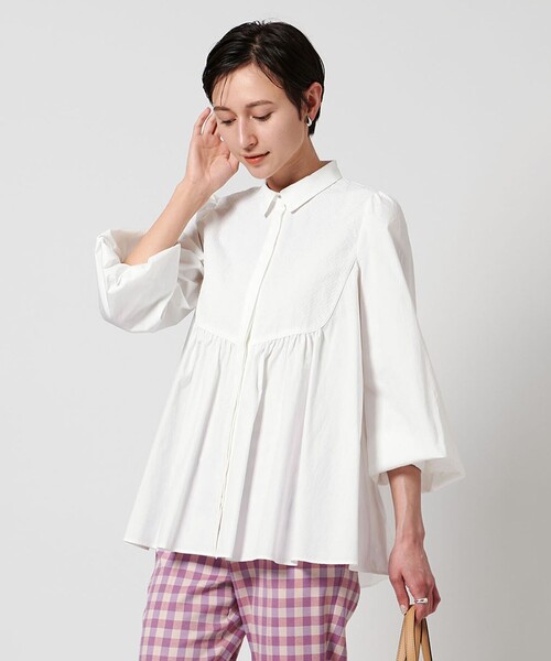 UNITED ARROWS｜エンブロイダリー ロングスリーブ ブラウス