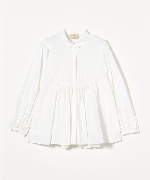 「UNITED ARROWS」 長袖ブラウス - ホワイト レディース UNITED ARROWS ブラウス シャツ シャーリング ハイネック