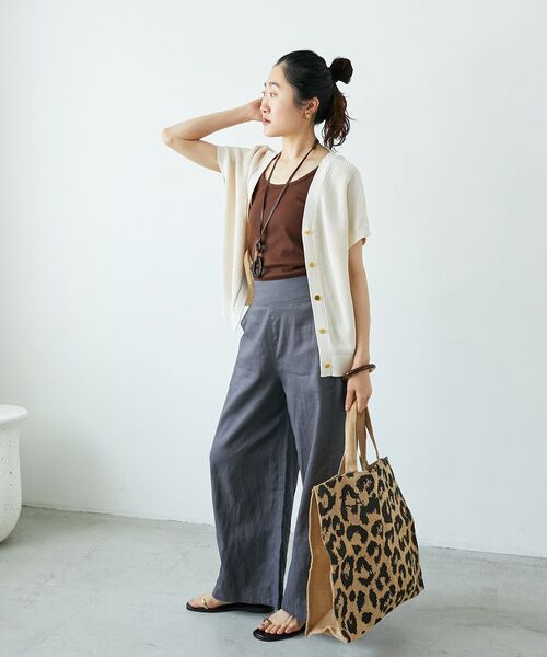 le.coeur blanc（ルクールブラン） ニット セーター ペーパーヤーン畦