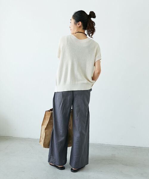 le.coeur blanc（ルクールブラン） ニット セーター ペーパーヤーン畦