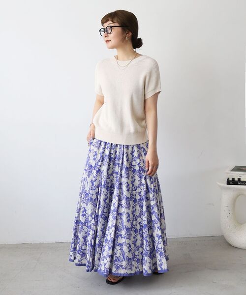 le.coeur blanc（ルクールブラン） ニット セーター ペーパーヤーン畦