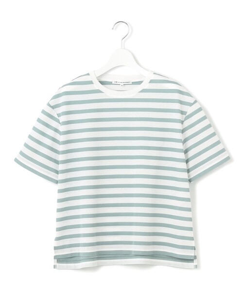 23区 tシャツ 「洗える」シアーフライスボーダー Tシャツ