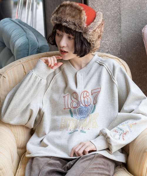 niko and…（ニコアンド） スウェットカットソー LARGE ネイビー