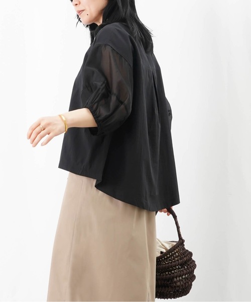 ブラウス シャツ LC/LLL シャーリングフレアー袖ブラウス レディース LADY LUCK LUCA ブラウス シャツ LC/LLL シャーリングフレアー袖