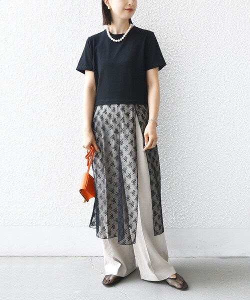 SHIPS for women / シップスウィメン 【WEB限定】ラッセル レース ドッキング TEE SHIPS tシャツ 「WEB限定」ラッセル レース ドッキング TEE
