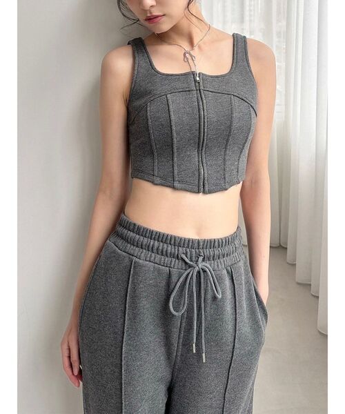 RESEXXY（リゼクシー） タンクトップ ノースリーブ センターZIP
