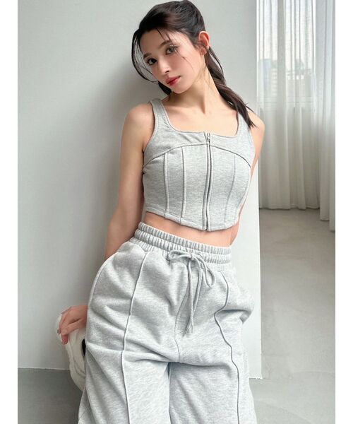 RESEXXY（リゼクシー） タンクトップ ノースリーブ センターZIP