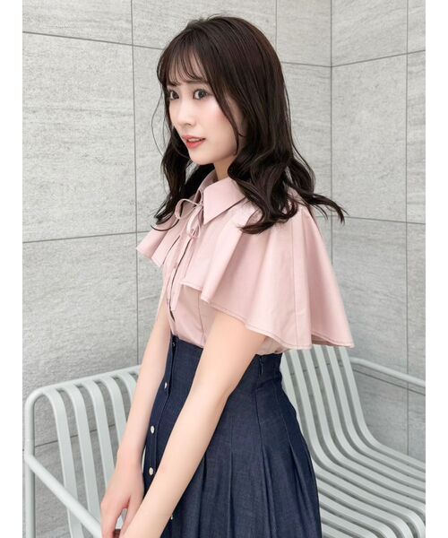 ブラウス シャツ 2WAYケープリボンブラウス レディース dazzlin ブラウス シャツ 2WAYケープリボンブラウス レディース