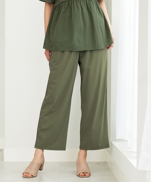 BELLUNA PLUS パンツ ヒンヤリ爽快！イージーワイドパンツ レディース