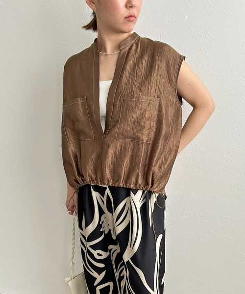 ブラウス シャツ スキッパードロストシャツ レディース
