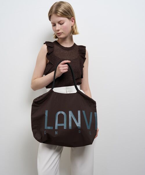 LANVIN en Bleu トートバッグ ロゴドロストトートバッグ レディース