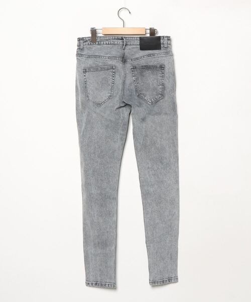 「ESTRELLA」 加工スキニーデニムパンツ MEDIUM グレー メンズ
