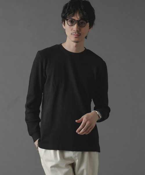 「NANO universe」 長袖Tシャツ M ホワイト メンズ