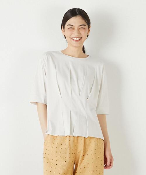 tシャツ 「接触冷感加工ウエストタックデザインカットプル」 レディース