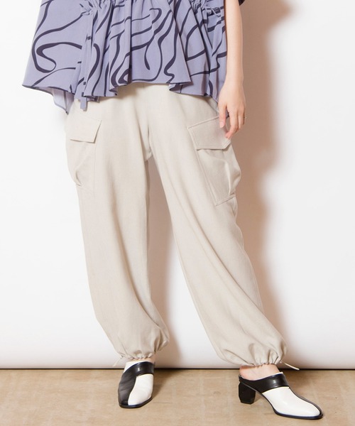 osmosis / ドロストヘムカーゴパンツ OSMOSIS パンツ ドロストヘムカーゴパンツ レディース