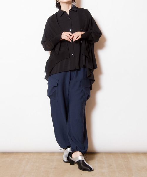 osmosis / ドロストヘムカーゴパンツ OSMOSIS パンツ ドロストヘムカーゴパンツ レディース